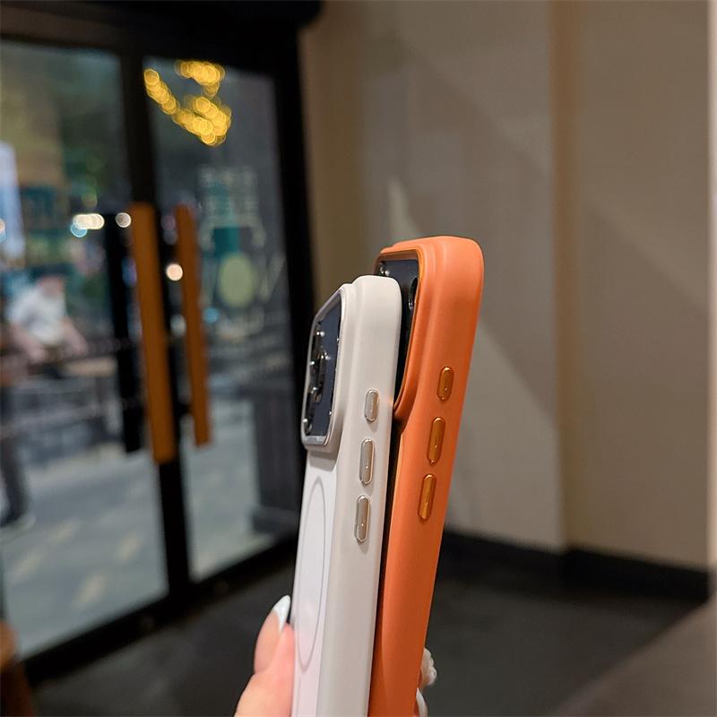 For Magsafe Magnetic Wireless Charging Silicone Phone Case For iPhone 13 14 15 16 17 Pro Max Shockproof Metal Lens Protect Cover