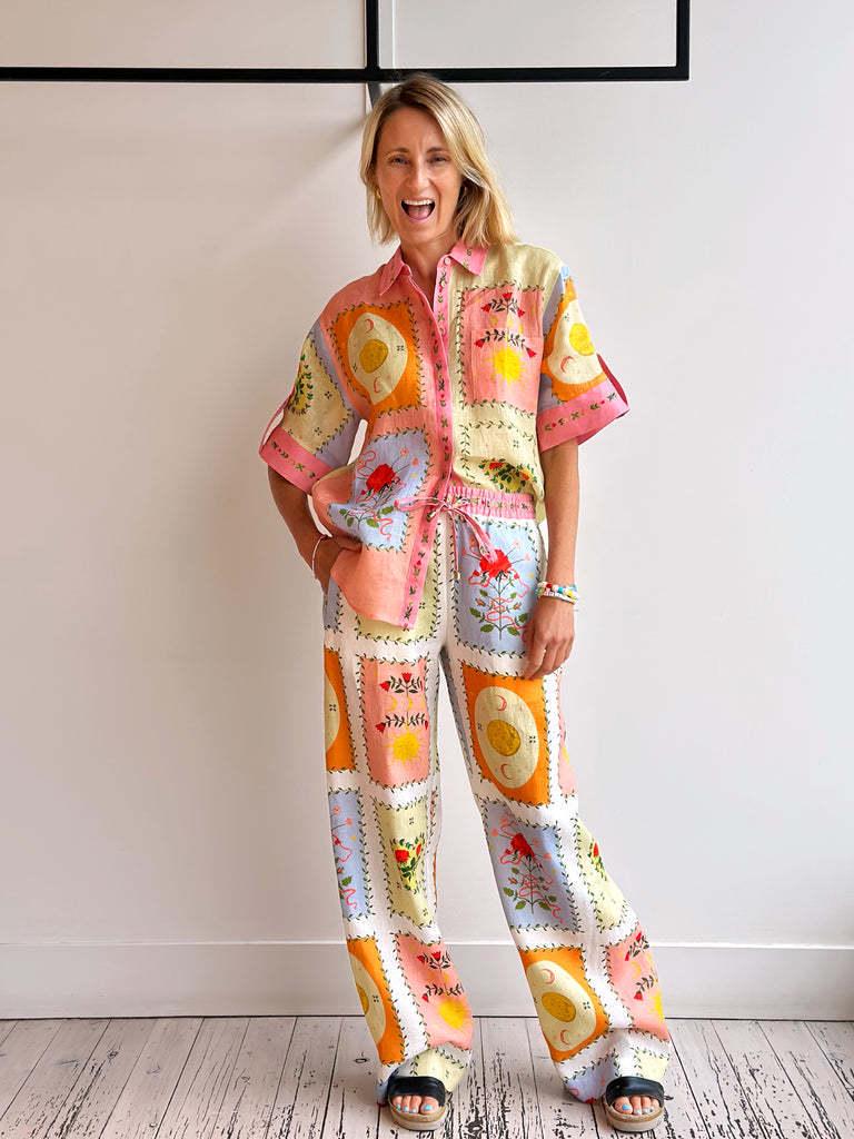 2025 European & American Cross-Border Casual Fashion Linen Shirt and Shorts Set.