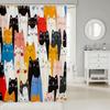 Cat Fabric Shower Curtain for Girls Kids Teen,Colorful Cartoon Animals Bathroom Shower Curtain Sets Cute Pet Shower Curtain