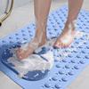Rectangular Non-Slip Floor Mat Draining Hole Shower Foot Scrubber Foot Massage Pad  Bathtub