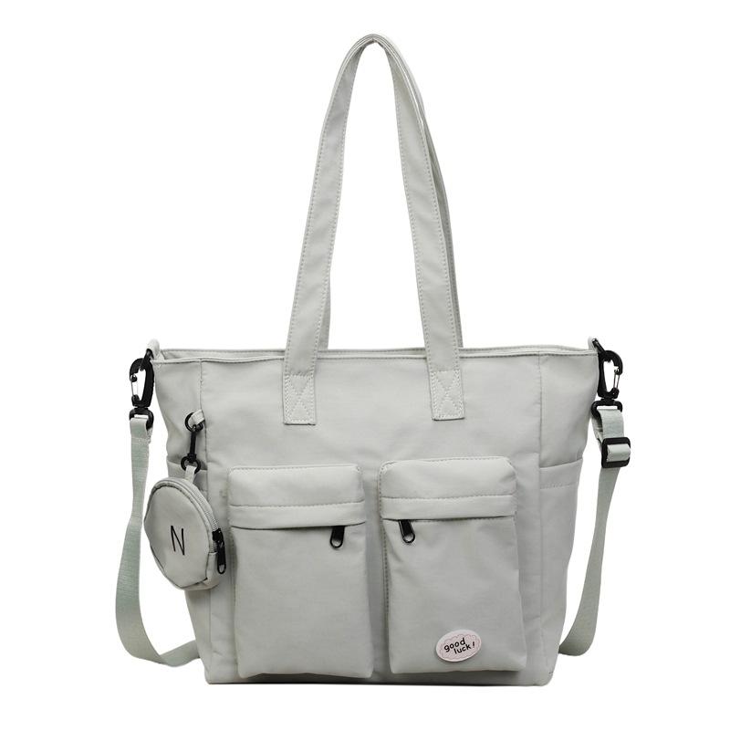 Große Kapazität Leinwand-Tragetasche Damen Frühling Pendler Mehrere Taschen Tragbar Schulter Vielseitig Schrägtasche
