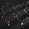 Retro Dark Personality Men Three Skull Necklace Pendant