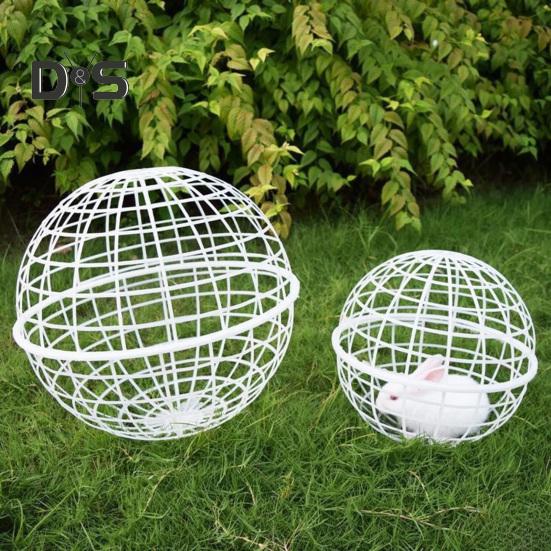 Pollaio mobile a forma di palla, recinto per pollame arrotolabile, gabbia rotonda, gabbia di sicurezza in plastica per prevenire morsi di cane per pulcini e conigli.
