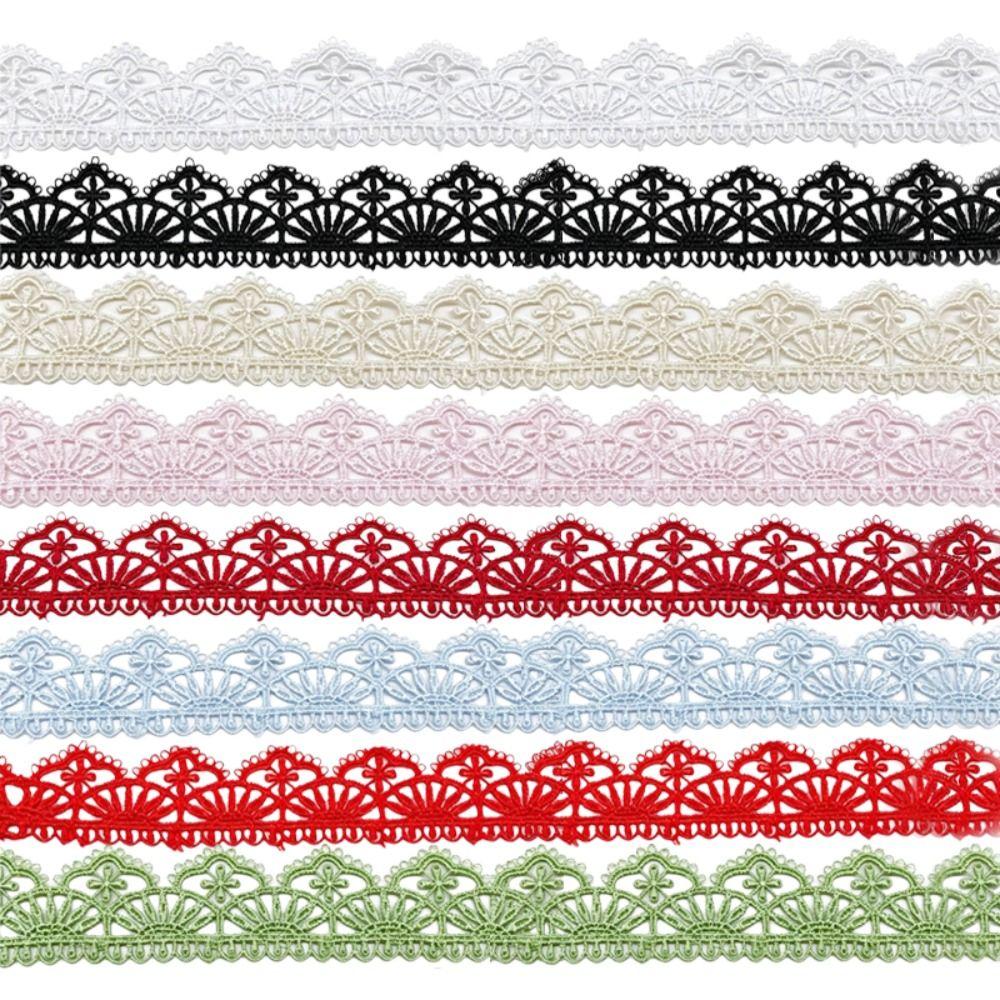 15 Yards Embroidered Flower Lace Polyester Cotton Water Soluble Trim Lace Trim DIY Clothes