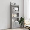 Highboard 63x33x180 Cm Grey Sonoma Wood Based Material
