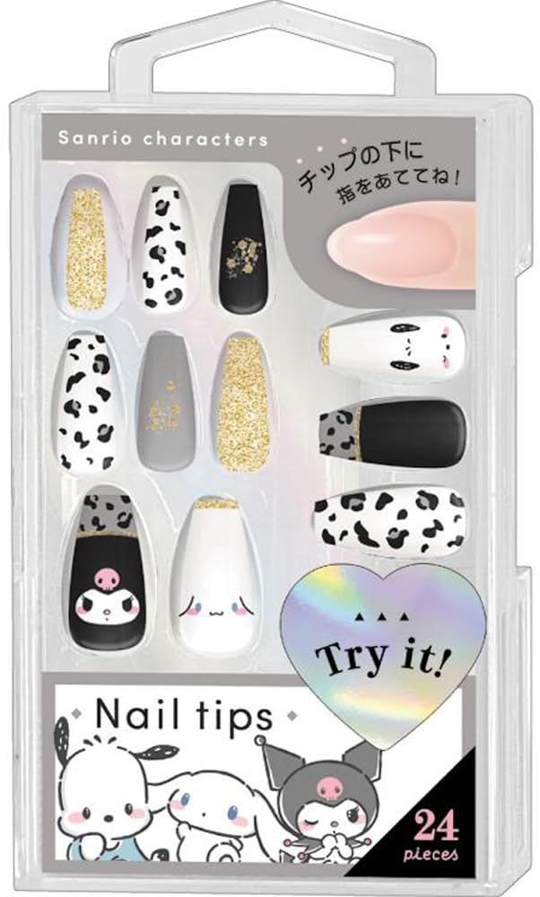 Crux Nail Black 129674 Tips/Sanrio/Leopard