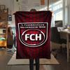 1PC 1. FC Heidenheim Patterned Flannel Blanket Suitable For All Seasons for Home Decor Warmth and Comfort Gifts Holiday Present