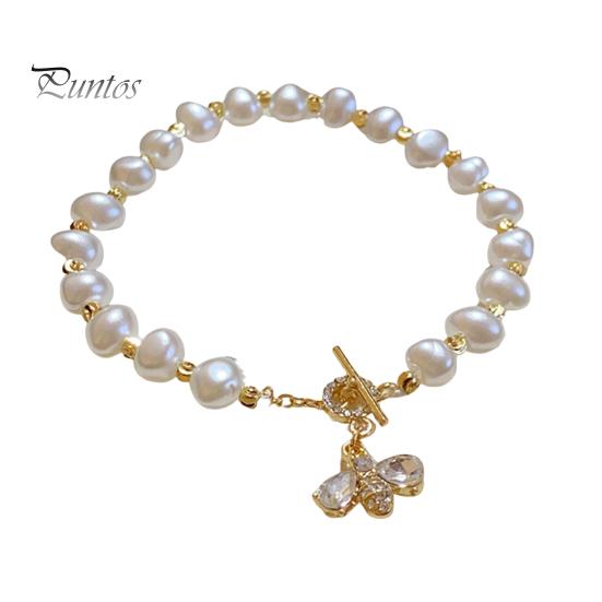 

Браслет из искусственного жемчуга, сплав со стразами, гладкая отделка, контрастный цвет, женский браслет на запястье, ювелирные изделия для выпускного, официального банкета, свадьбы белый