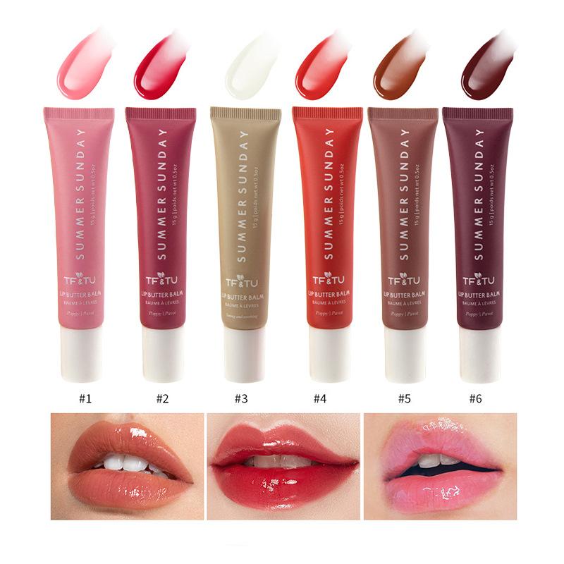 TF&TU Polypeptide Lip Gloss Butter Lip Balm Liquid Lipstick Plumping Lip Gloss Hydrating Moisturizing Lip Stain Matte Glossy Finish