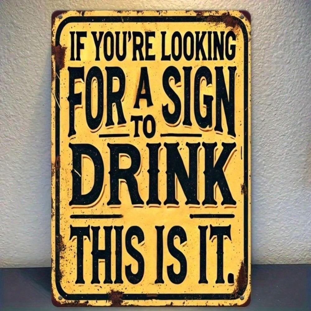 Vintage Tin Sign 12x8 Inch Funny Bar Decoration, Rusty Iron Wall Art for Kitchen Living Room Office Man Cave, Humor Gift