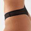 Women Sexy See Through Panties Thong Mesh G-Strings Low Rise Brief Black Underwear 3PCS
