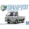 Aoshima Bunka Kyozai 1/32 Scale Rakupla Snap Kit No.05-SS Subaru Sambar Truck Sterling Silver Metallic Pre-Colored Plastic Model Kit (Automobile)