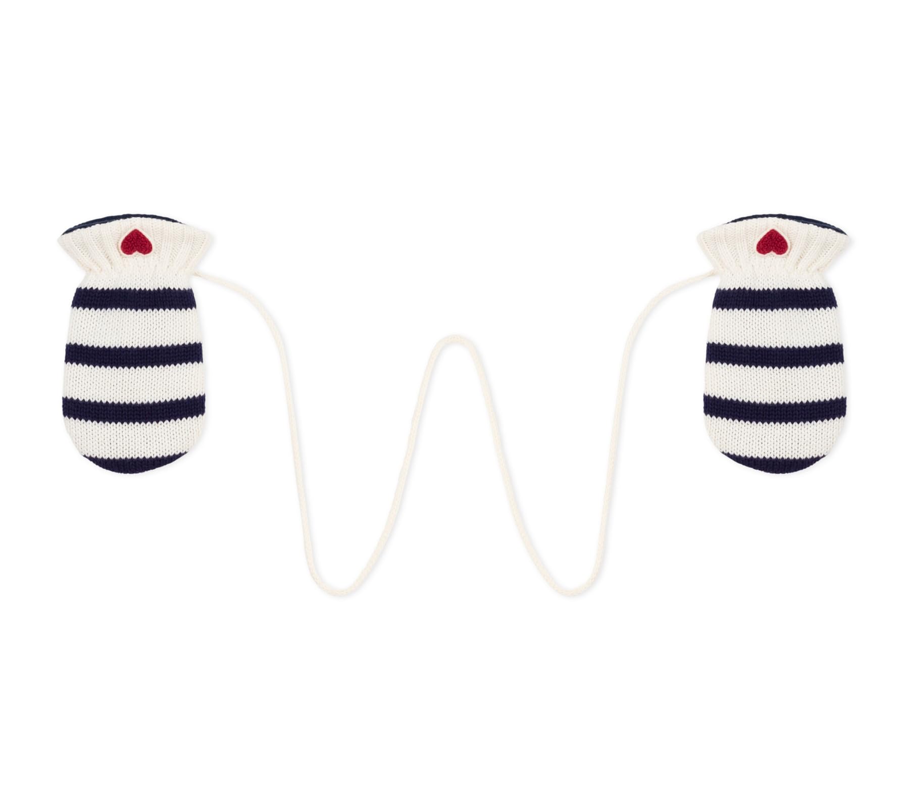 

Petit Bateau Mittens A0DVX, Off-White/Blue, 24 Months, 86cm