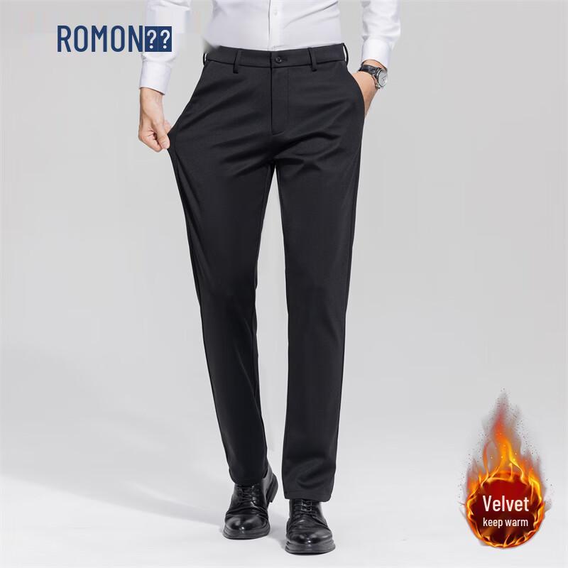 

ROMON Men s Autumn/Winter Wool Blend Business Casual Trousers 38