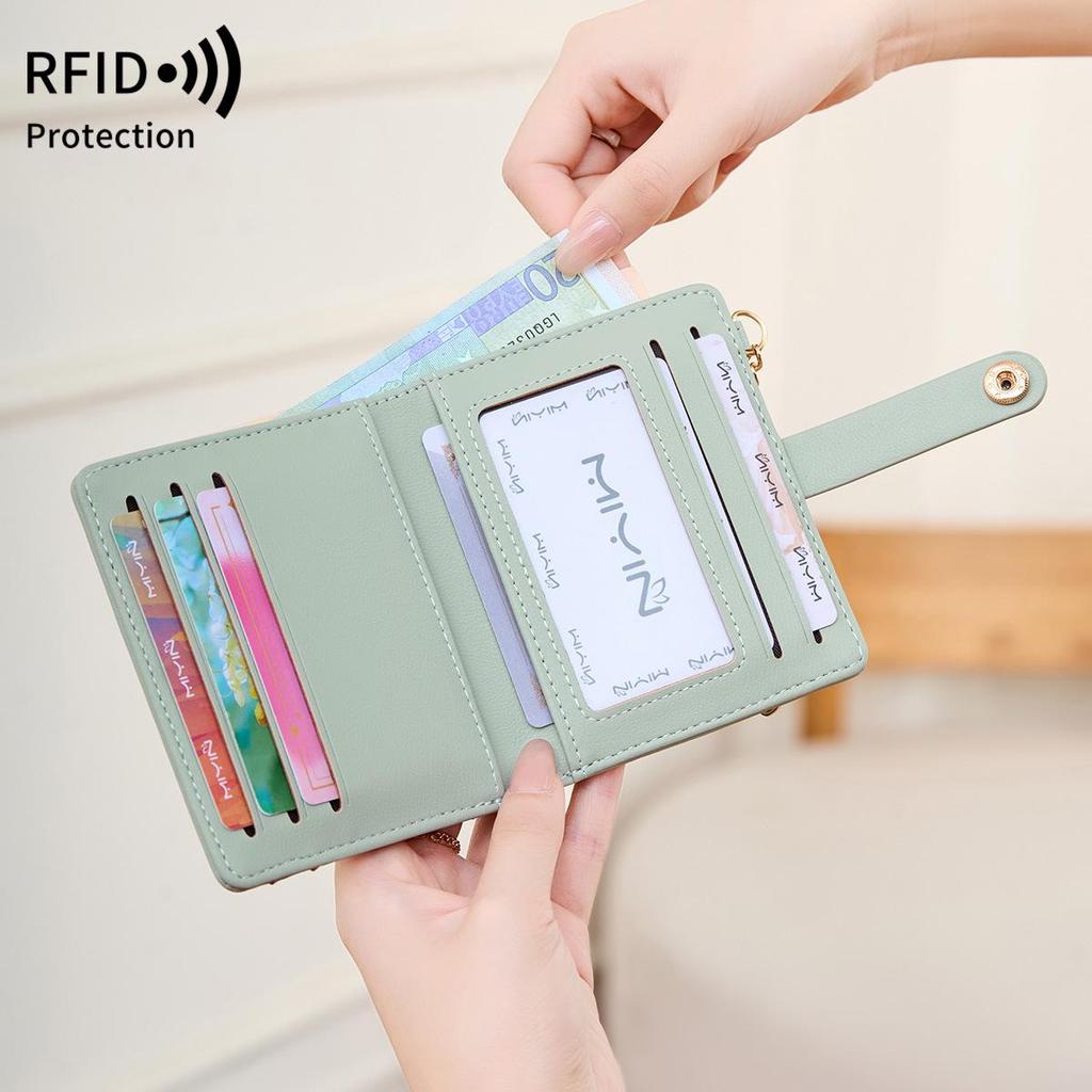 Women's RFID Anti-Theft Slim Bifold Wallet and Card Holder