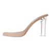 Transparent high heels women's new summer waterproof table sandals with thick heels and small size cool slippers