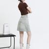 High-Waisted Women's Denim Mini Skirt - Trendy, Slimming A-Line for Summer.