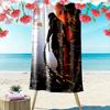 Mortal Kombat Print Beach Towel, Large Soft Quick Dry Towel for Beach Camping Swimming