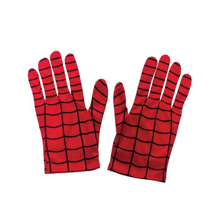 Gants Spiderman pour enfant - Rouge - Tissu - Poignet longueur