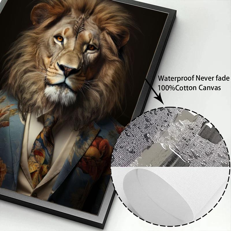 Plakat ze zwierzęciem w stylu Boho Lew Słoń Szympans Obrazy Nowoczesna Sztuka Ścienna Obrazy na Płótnie do Salonu Wystrój Domu