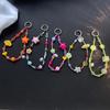 Summer Flower Beaded Chain Cute Creative Short Anti Loss Pendant for Girls Universal Simple Personality Accessory