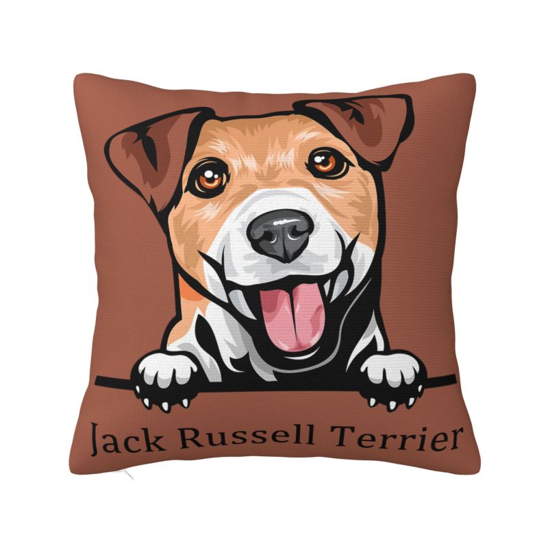 Modern Jack Russell Terrier Dog Cushion Cover Polyester Throw Pillow Case Decoration