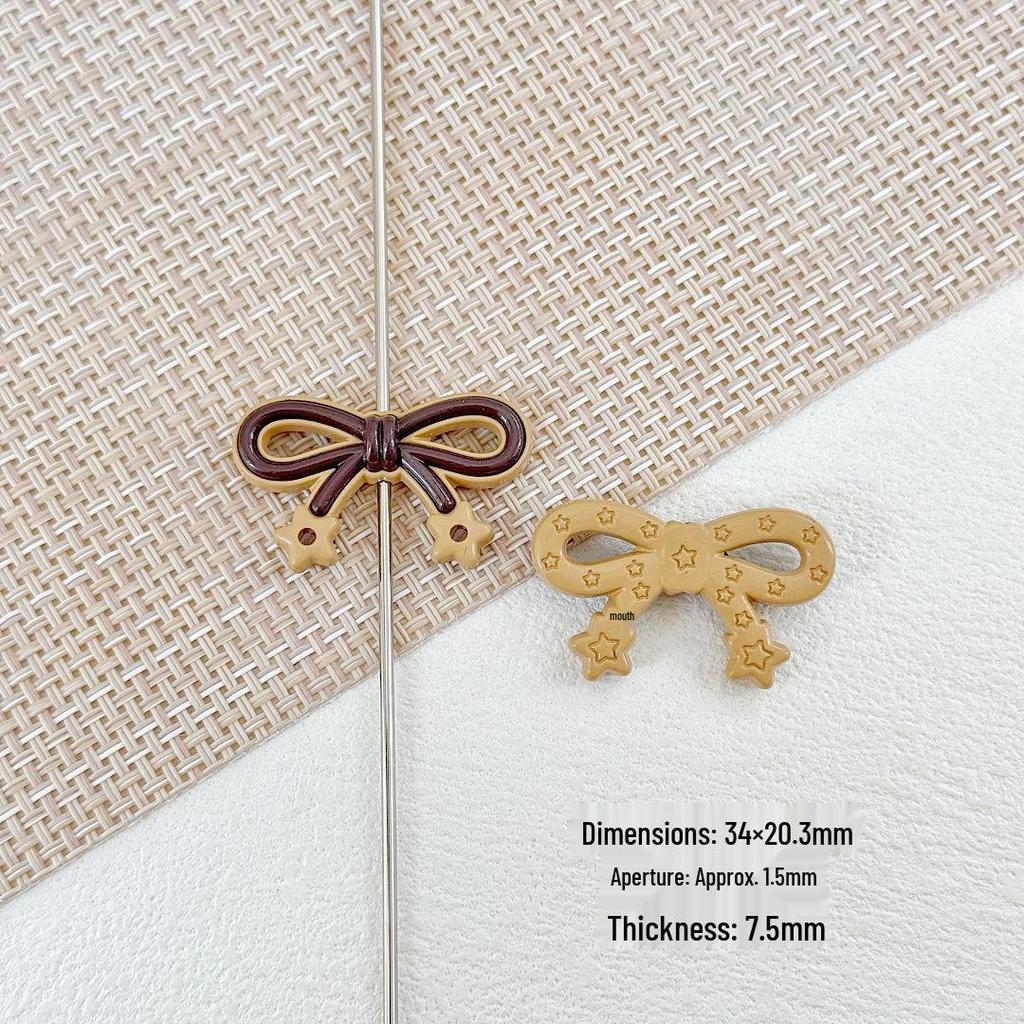 Macaron Colored Bow Hair Tie & Beaded Phone Chain Accessories - Cute & Stylish DIY