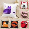 Fashing Impression Color Pattern Pillow Case Natural Linen Double-Sided Printing Sofa Home Decor Cushion Cover