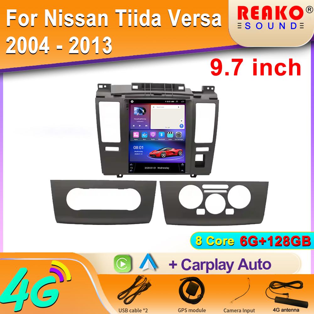 9,7 cala Dla Nissan Tiida Versa 2004 - 2013 Radio Samochodowe Nawigacja GPS Android Auto Odtwarzacz Multimedialny Wyjście Wideo 4G 2din DVD