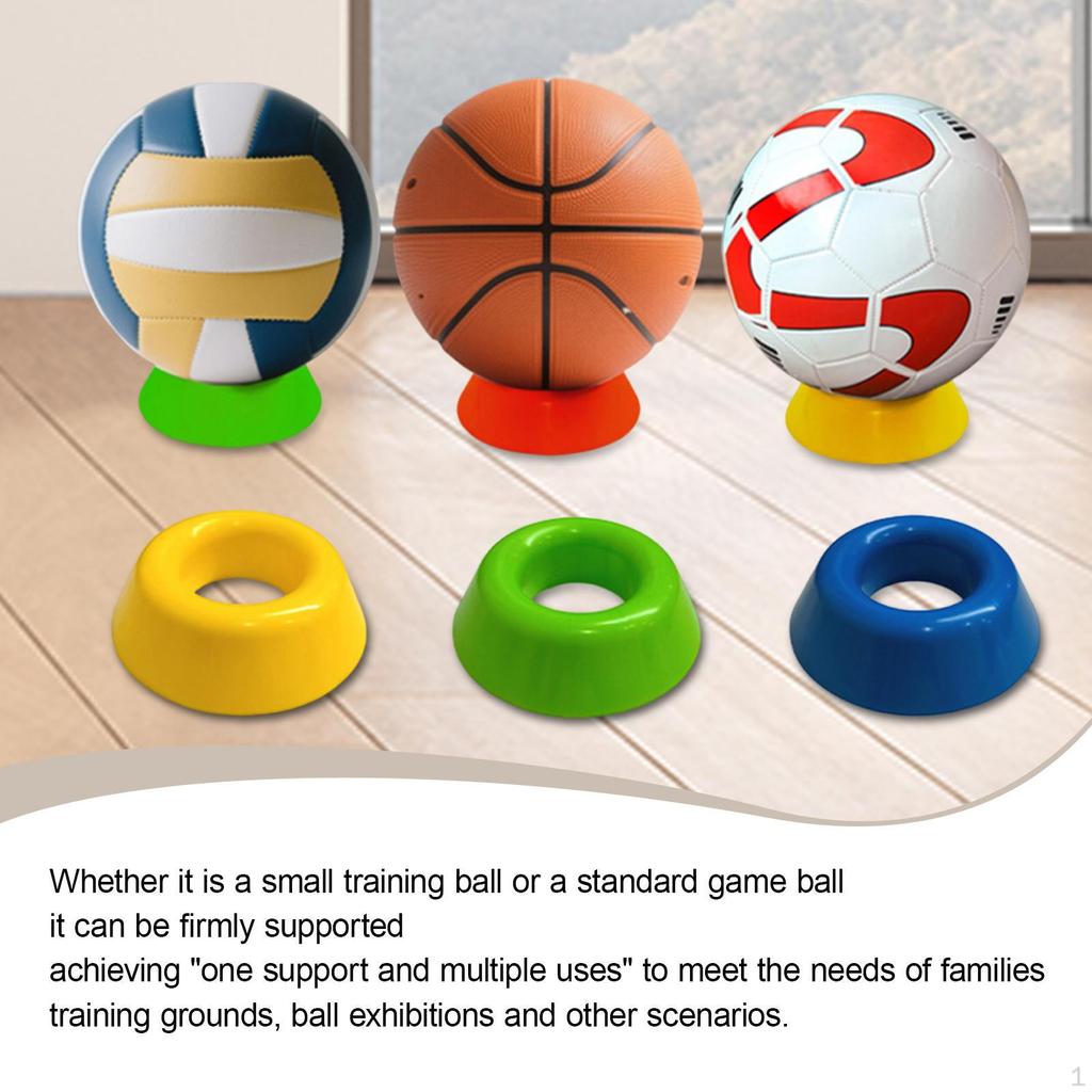 4 Pack of Ball Holders for Volleyball And Football Display Options