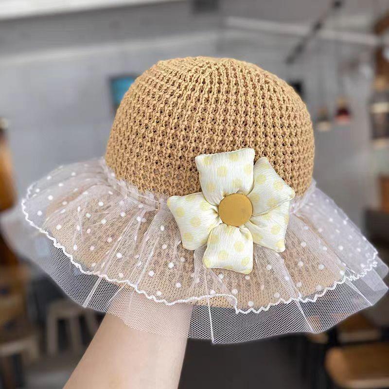 Children's Hat Summer Thin Girl Sunshade Fisherman's Hat Sweet Travel Sunscreen Large Brimmed Basin Hat Summer