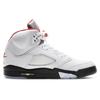 Air Jordan 5 Retro White Fire Red 2020 Unisex Sneakers True-White Black Metallic-Silver DA1911-102