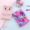 Fluffy Plush Cartoon Notebook Cute Diary Book Notepad Travel Journal Book for Students