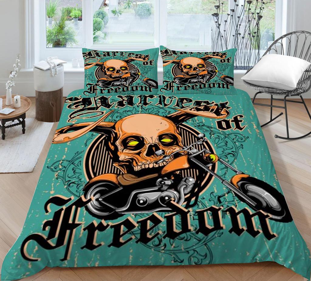 Dziecięca czaszka poszewka na kołdrę domowa z poszewką na poduszkę poszewka na pościel z nadrukiem skrzydła komplet z poszewką na poduszkę klasyczna poszewka na kołdrę