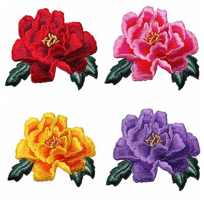 DIY Purple Wedding Sew On for Dress Clothes Decoration Embroidered Badges Patches Appliques Iron On Patches