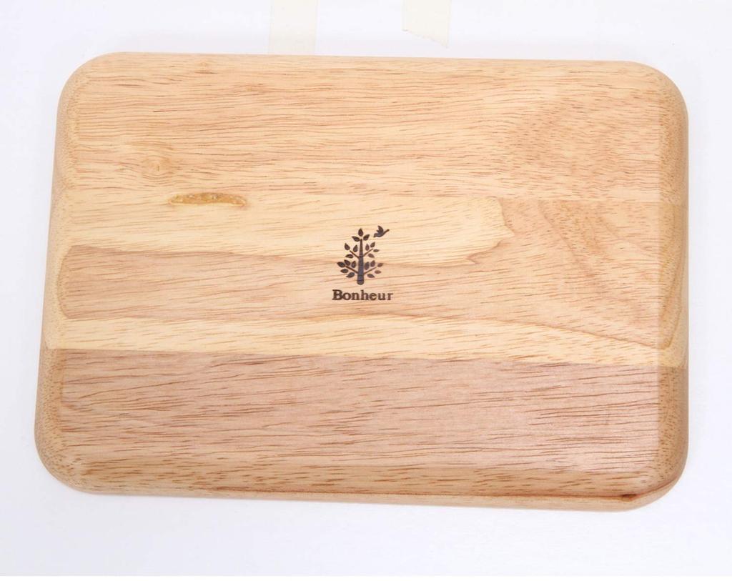 Fujiboeki Bonheur Rectangle Lunch Plates, Natural, 24cm Wide x 17cm Deep, Set of 6, 24391