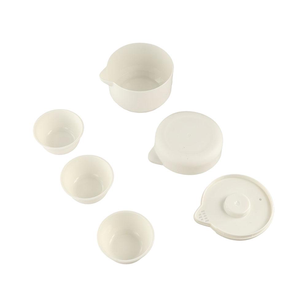 Pure Colour Kung Fu Tea Set Disposable Travel Tea Set Chinese Tea Set Portable Teapot  Picnic