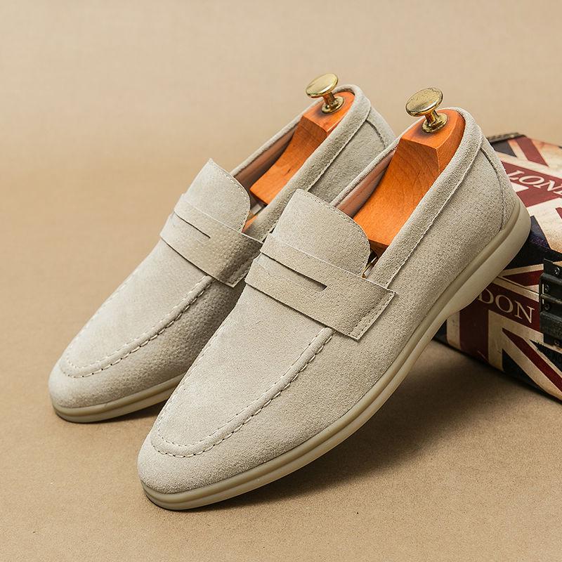 Men's Premium Suede Leather Loafers: 2025 Summer Slip-On Casual & Business Driving Shoes