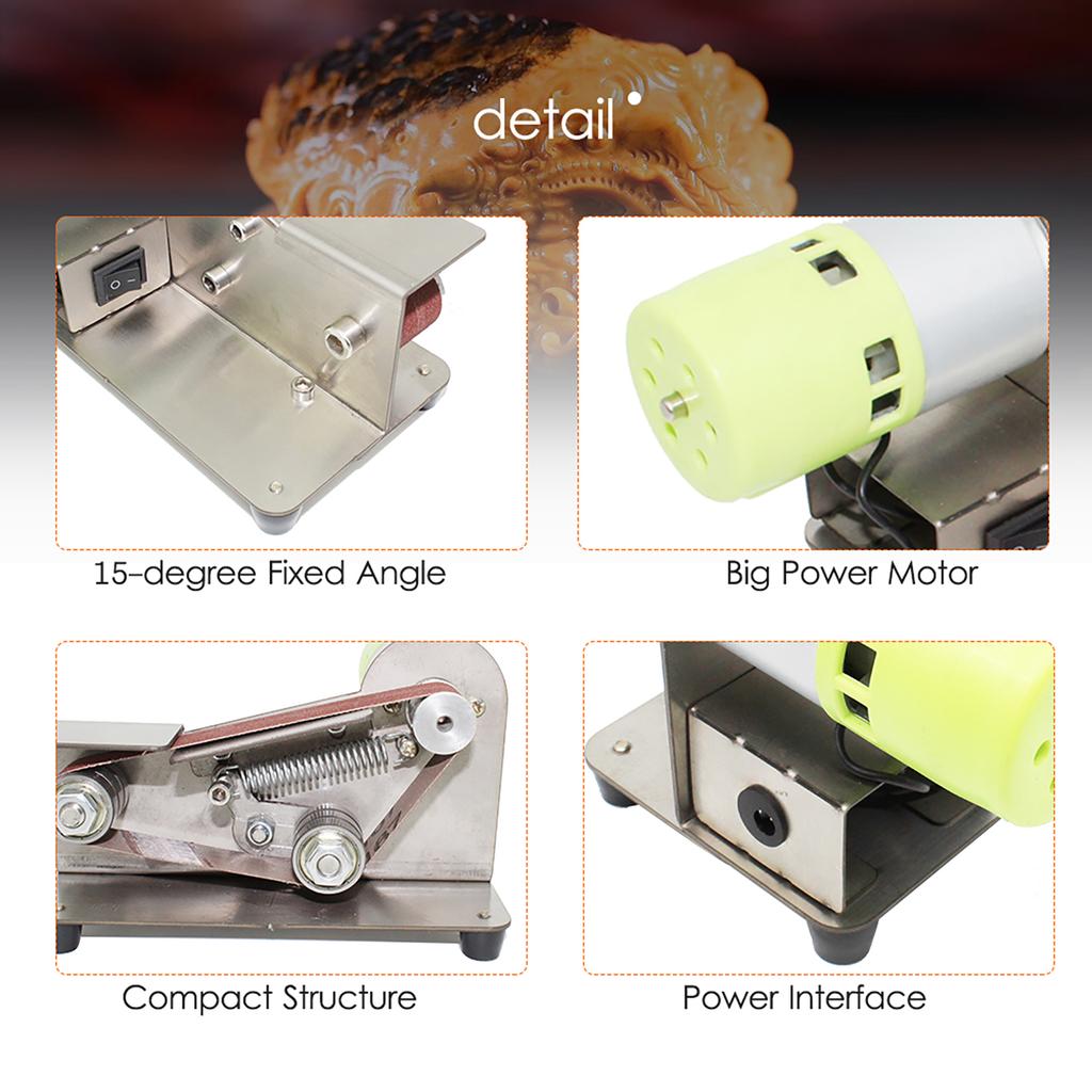 15-degree Fixed Angle Knife Sharpener Belt Sander 7 Level Adjustable Polisher Polishing Machine with 10pcs Sanding Belts