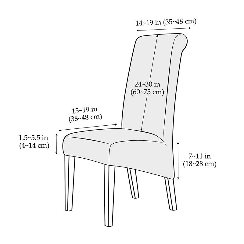 1PC High Back XL Size Dining Chair Covers Stretch Jacquard Chair Seat Covers Nordic Washable Protector Cover for Wedding Party