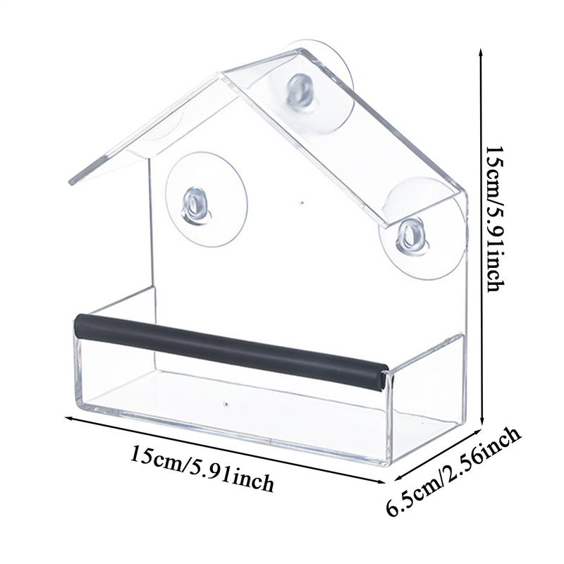 

In Window Bird Feeder Transparent Easy-to-Clean Outdoor Bird Feeder Acrylic Birdfeeder For Hummingbird Finches Chickadees CHINA