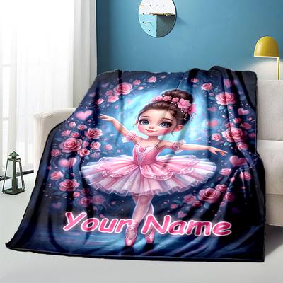 1PC Custom Name Dreams Pink Blanket Versatile,all-season Throw Suitable for the Living Room,bedroom,camping,travel,and Gift