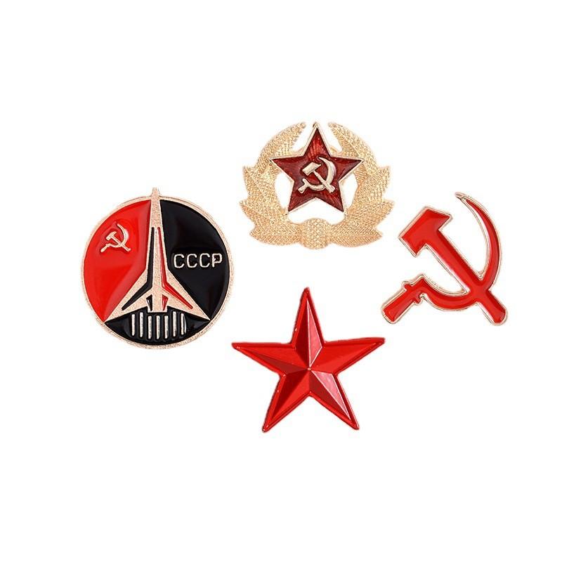 Star Unique Fivepointed Scythe Pin Made From Durable Alloy With Vibrant Enamel Finish