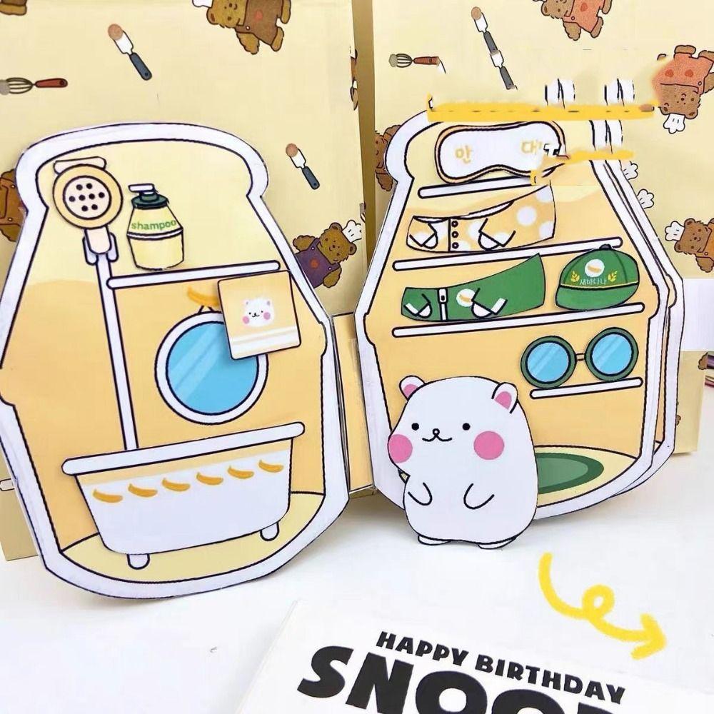 Sticker Book Hamster Banana Milk Quiet Book Beanie Book Material Pack Hamster Quiet Book Children