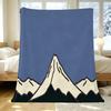 All Seasons Thick Warm Flannel Blanket – Soft Cozy Mountain Pattern, Simple Design for Home, Guest Room, Christmas & Halloween