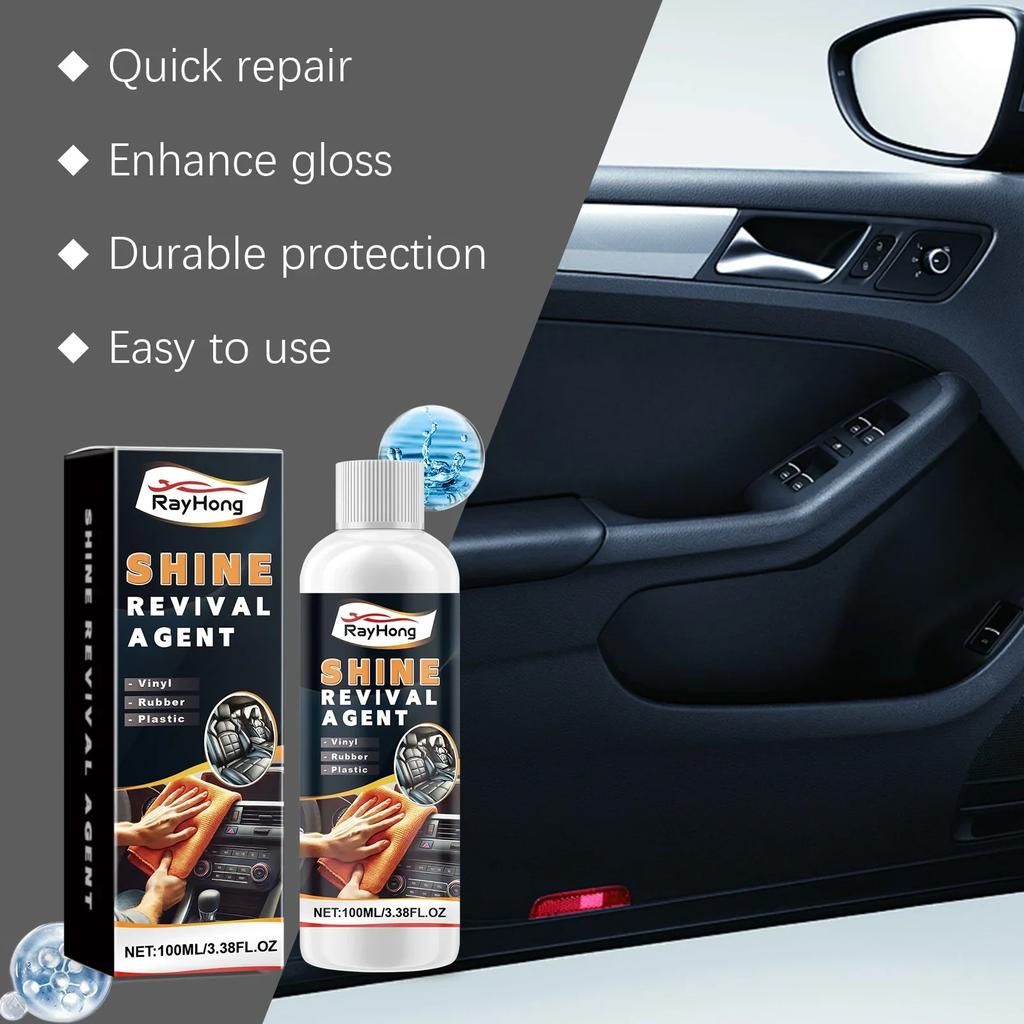 Plastic Restorer Revitalizer Car Interior Cleaning Polishing Brightening Back To Black Agent Spray Rubber Plastic Stain Coating