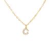 A-Z Initial Letter Pendant Necklace Gold Color Stainless Steel Clear Zircon Women Trendy Choker Minimalist Alphabet Jewelry Gift