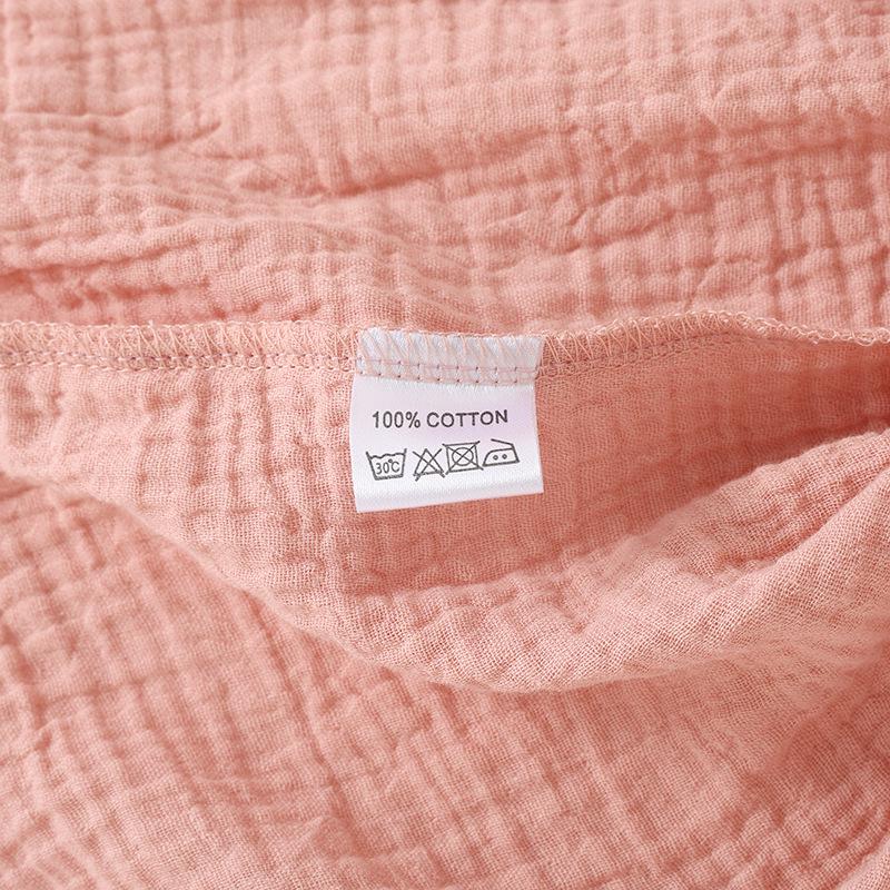 Double-Layer Gauze Cotton Hooded Cardigan Robe Pajamas