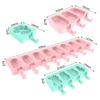 Silicone World 8/4/3 Hole Silicone Mold Silicone Ice Cream Mold Popsicle Molds DIY Ice Cream Mould Ice Pop Maker Mould Ice Tray