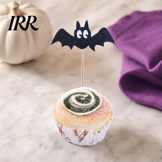 Halloween Dessert Table Decor 8 Pcs Bat Cupcake Toppers, Black Cake Cute Shaped Topper Picks for Halloween, Baby Shower, Birthday Party Decoration
